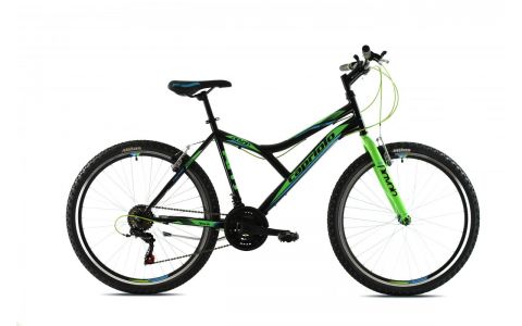 HORSKÝ BICYKEL CAPRIOLO DIAVOLO 600 26"/19" ČIERNO-ZELENÝ, 2023