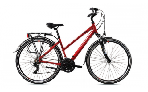 TREKINGOVÝ BICYKEL CAPRIOLO ROADSTER LADY 19"/28" ČERVENÝ, 2023 TREKINGOVÝ BICYKEL CAPRIOLO ROADSTER LADY 19"/28" ČERVENÝ, 2023