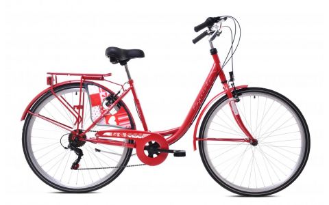 MESTSKÝ BICYKEL CAPRIOLO DIANA 28&quot;/18&quot; ČERVENÝ, 2024