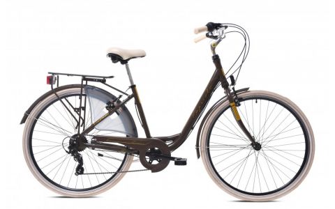 MESTSKÝ BICYKEL CAPRIOLO DIANA S 28&quot;/18&quot; HNEDÝ, 2023