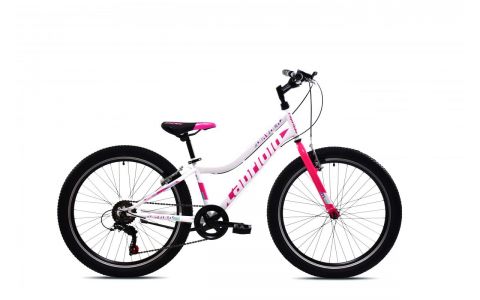 DETSKÝ BICYKEL CAPRIOLO DIAVOLO 400 24"/12" BIELO-RUŽOVÝ 2025