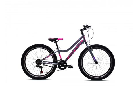 DETSKÝ BICYKEL CAPRIOLO DIAVOLO 400 24"/13" SIVO-RUŽOVO 2025