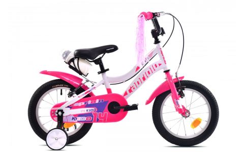 DETSKÝ BICYKEL CAPRIOLO KIDO 14" WHITE PINK