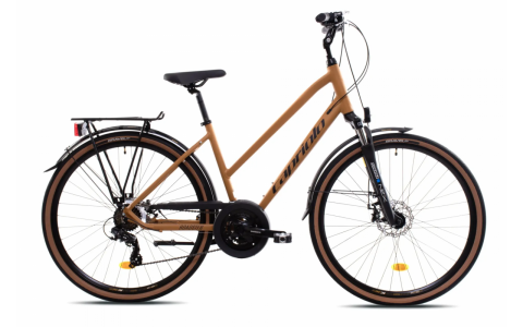 TREKINGOVÝ BICYKEL CAPRIOLO TOURING ROADSTER mustard