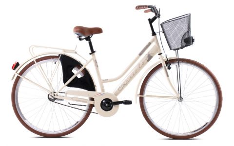 MESTSKÝ BICYKEL CAPRIOLO AMSTERDAM LADY  28&quot;X18&quot;  BÉŽ-HNEDÝ, 2023