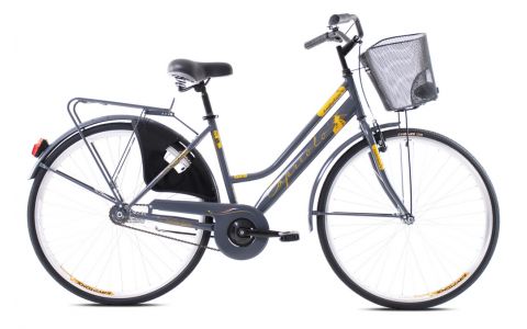 MESTSKÝ BICYKEL CAPRIOLO AMSTERDAM LADY  28&quot;X18&quot;  ŽLTO-SIVÝ, 2023