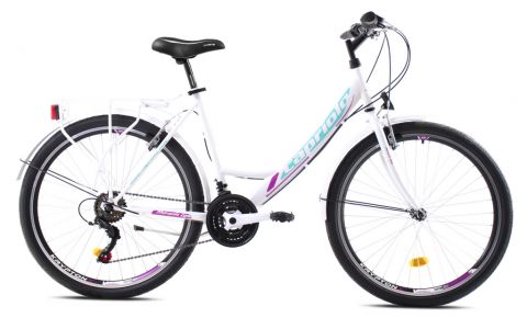 MESTSKÝ BICYKEL CAPRIOLO METROPOLIS LADY 26&quot;X17&quot; FIALOVO-BIELY, 2022