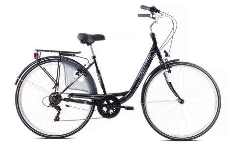 MESTSKÝ BICYKEL CAPRIOLO DIANA  28&quot;X18&quot;  BIELO-ČIERNY, 2024