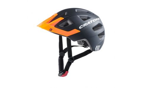 Detská prilba CRATONI Maxster Pro Black/Orange Matt - XS/S (46-51cm)