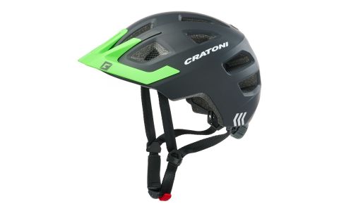 Detská prilba CRATONI Maxster Pro Black/neonGreen Matt - XS/S (46-51cm)