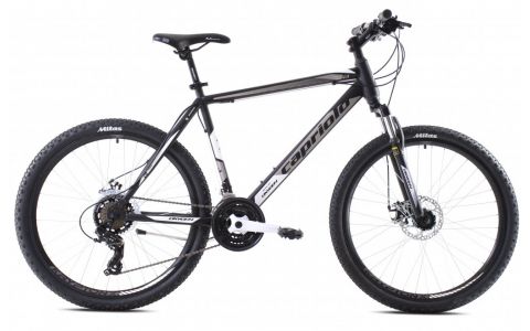HORSKÝ BICYKEL CAPRIOLO OXYGEN 26"/18" ČIERNO-SIVO-BIELÝ 2024