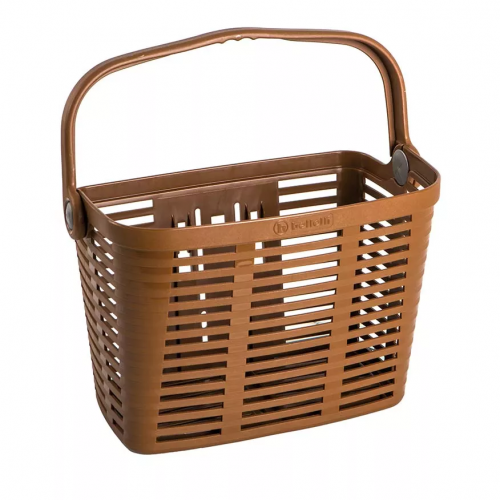 PLASTOVÝ PREDNÝ KOŠÍK na E-BIKE hnedý