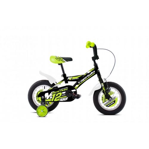 DETSKÝ BICYKEL CAPRIOLO MUSTANG 12&quot; BLACK-LIME