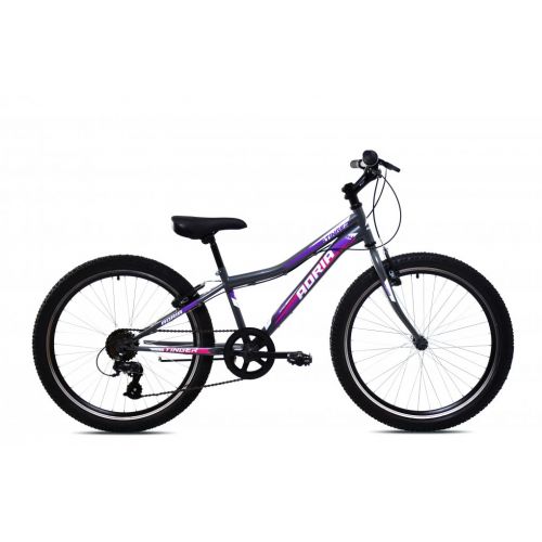 DETSKÝ BICYKEL CAPRIOLO ADRIA STINGER 24/7HT FIALOVO-SIVÝ