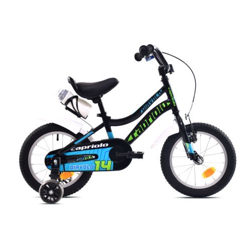 DETSKÝ BICYKEL CAPRIOLO DIAVOLO KID 14"HT black green