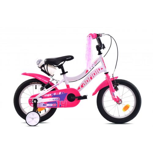 DETSKÝ BICYKEL CAPRIOLO KIDO 14" WHITE PINK