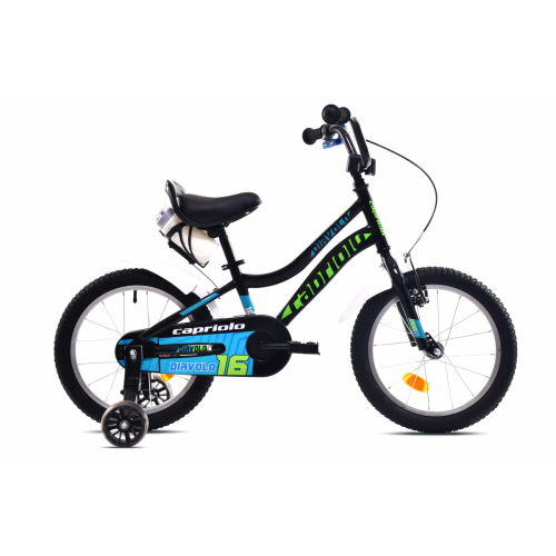 DETSKÝ BICYKEL CAPRIOLO DIAVOLO KID 16"HT black green