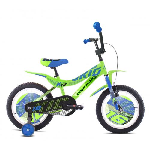 DETSKÝ BICYKEL CAPRIOLO KID 16&quot;/9&quot; MODRÝ-ZELENÝ, 2023