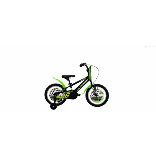 DETSKÝ BICYKEL CAPRIOLO MUSTANG 16&quot;/8&quot; ČIERNO-LIME 2025