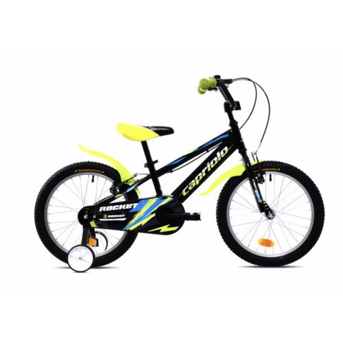 DETSKÝ BICYKEL CAPRIOLO ROCKET 18&quot; ČIERNÝ