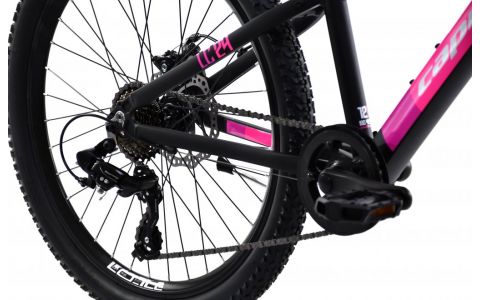HORSKÝ BICYKEL CAPRIOLO MTB LC 24"/AL ČIERNO-RUŽOVÉ