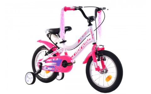 DETSKÝ BICYKEL CAPRIOLO KIDO 14" WHITE PINK