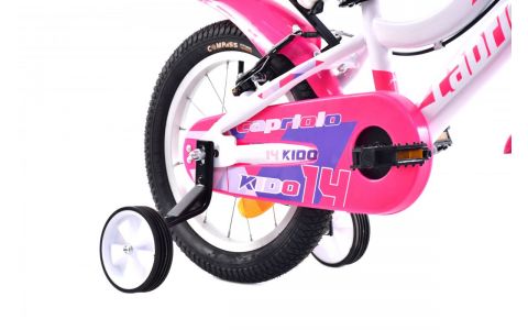 DETSKÝ BICYKEL CAPRIOLO KIDO 14" WHITE PINK