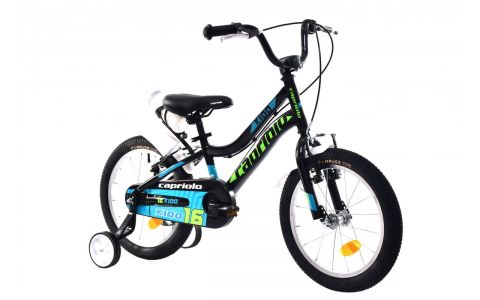 DETSKÝ BICYKEL CAPRIOLO KIDO 16" BLACK GREEN