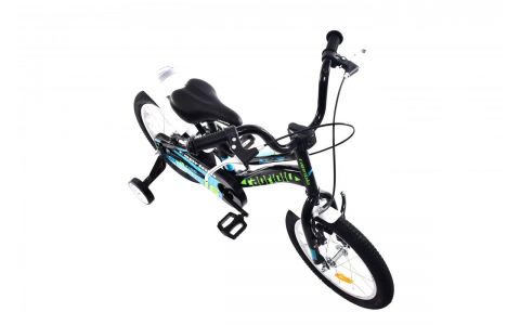 DETSKÝ BICYKEL CAPRIOLO KIDO 16" BLACK GREEN